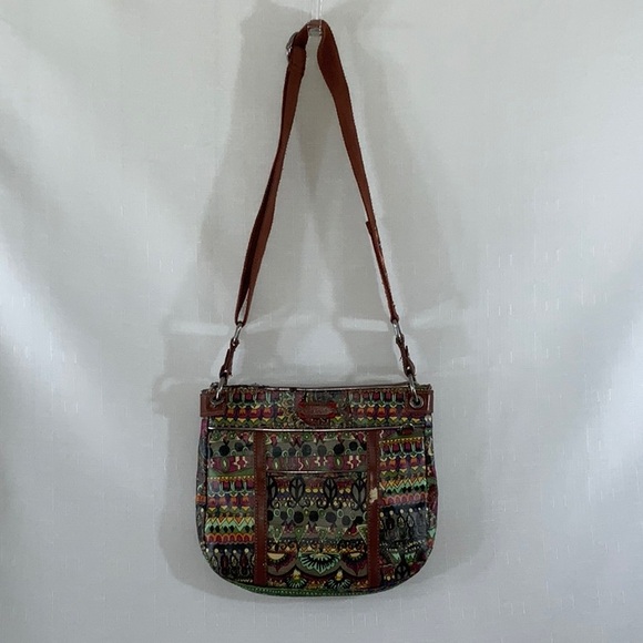 Sakoots Waxed Canvas Peace Crossbody Bag - Picture 3 of 16